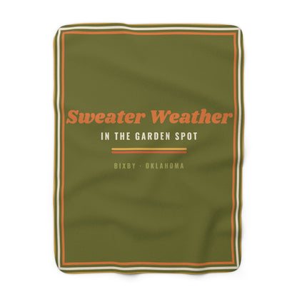 Sweater Weather in the Garden Spot Sherpa Blanket