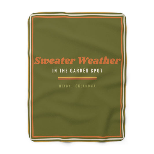 Sweater Weather in the Garden Spot Sherpa Blanket