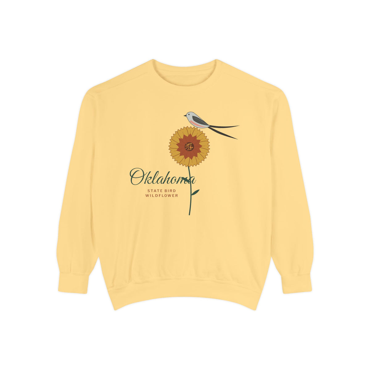 State Bird & Wildflower Oklahoma Crewneck Sweatshirt | Comfort Colors