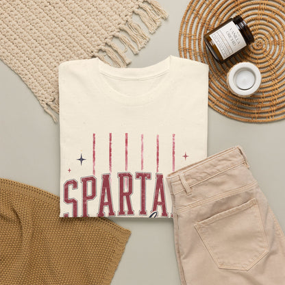 Spartans Bixby T-Shirt — Vintage Red Striped School Spirit Tee