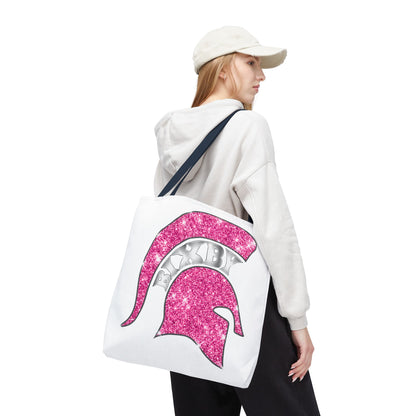 Bixby Spartans Pink Bling Polyester Tote Bag