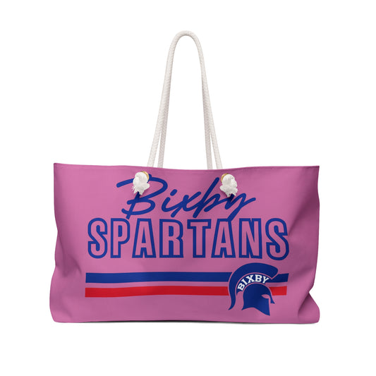 Bixby Spartans Pink Weekender Bag