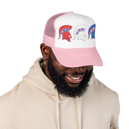 Bixby Spartan Red, White and Blue Embroidered Foam Trucker Hat
