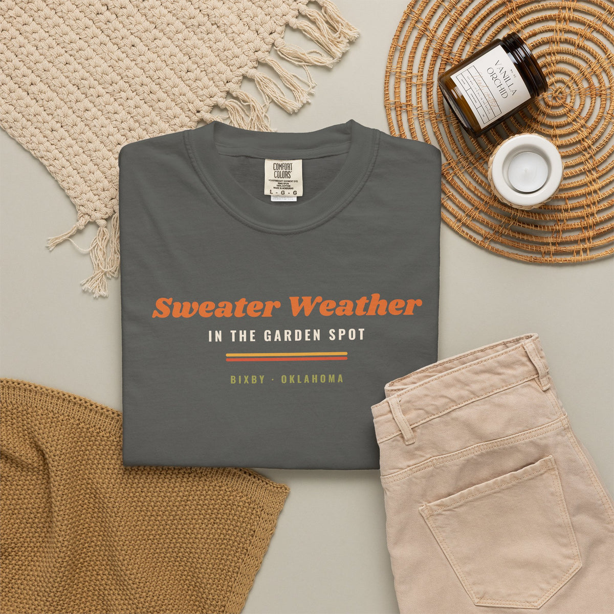 Sweater Weather in the Garden Spot Comfort Colors Tee