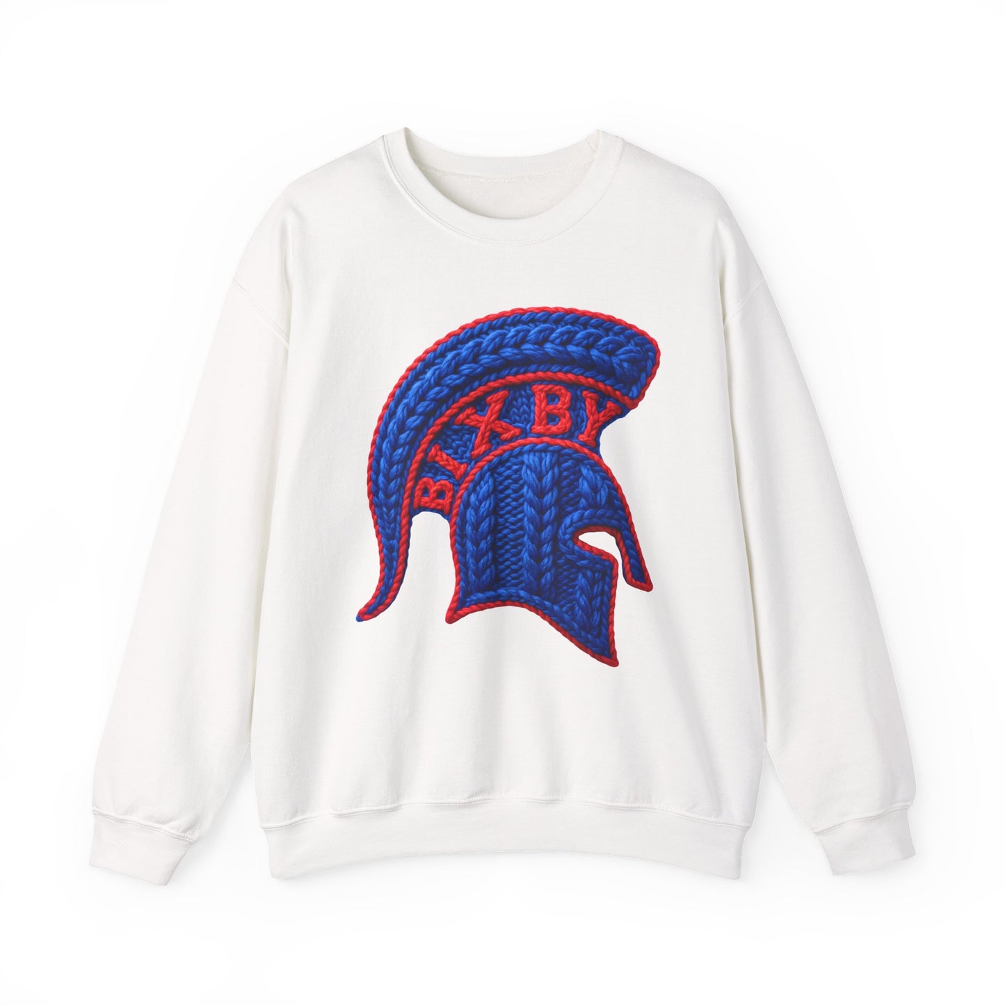 Blue Spartan Helmet BIXBY Knit-Style Printed Design