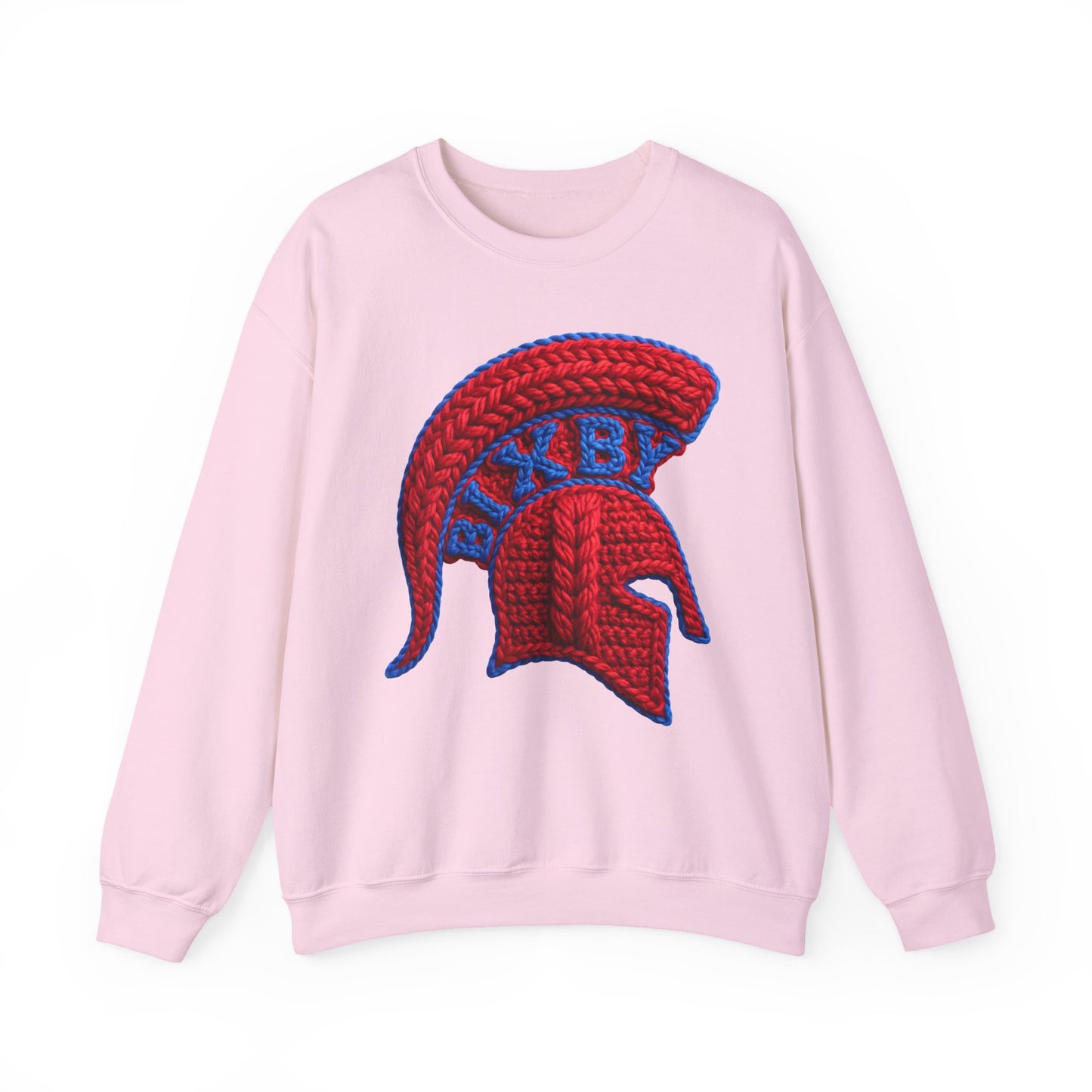 Red Spartan Helmet BIXBY Knit-Style Printed Design