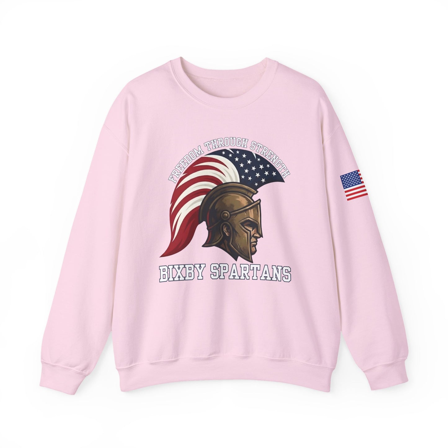 Bixby Spartans Freedom Through Strength Gildan Sweatshirt