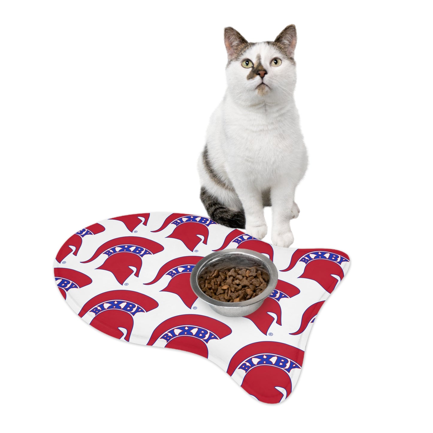 Spartan Red Logo Pet Feeding Mat