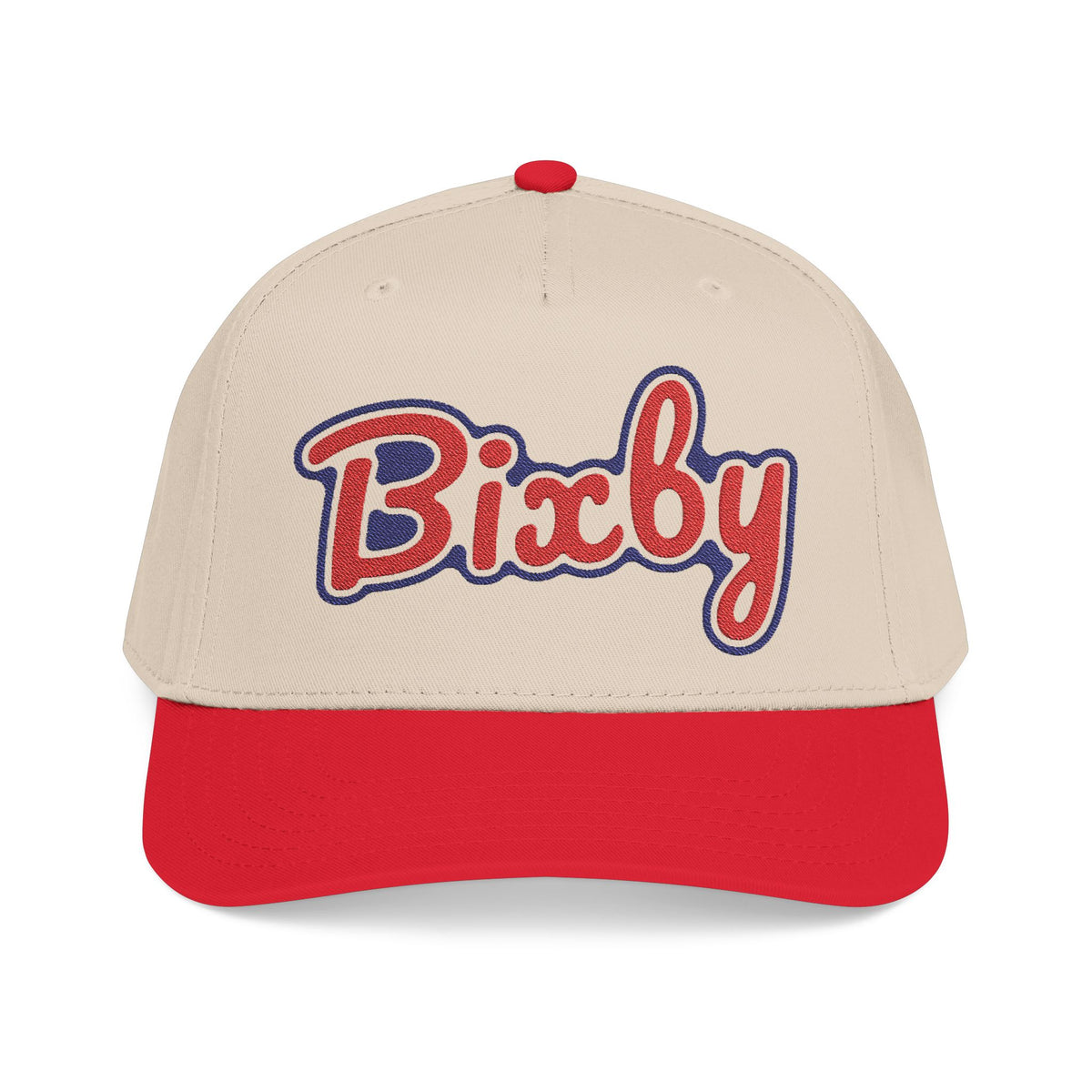 Bixby Cursive Print Embroiderd Mid-Profile Cap