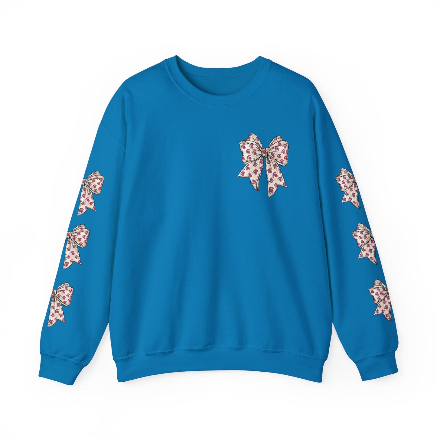 Spartan Bow Pattern Gildan Sweatshirt with Sleeve Print