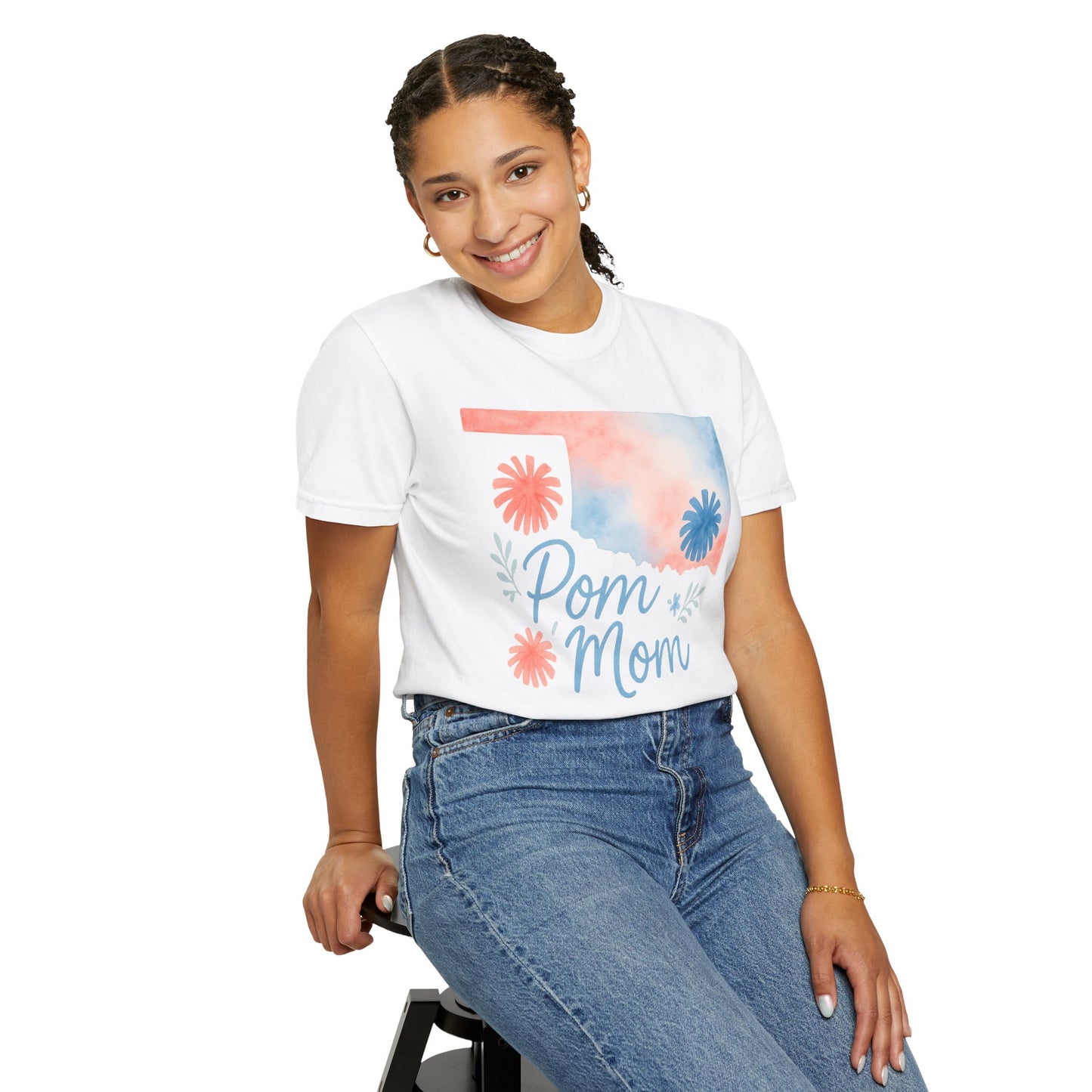 Pom Mom Bixby OK Watercolor Comfort Colors Tee