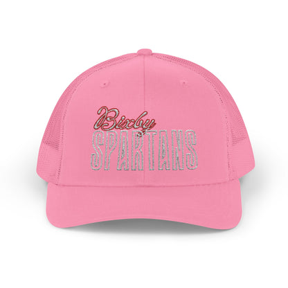 Bixby Spartan Cursive Embroidered Trucker Snapback