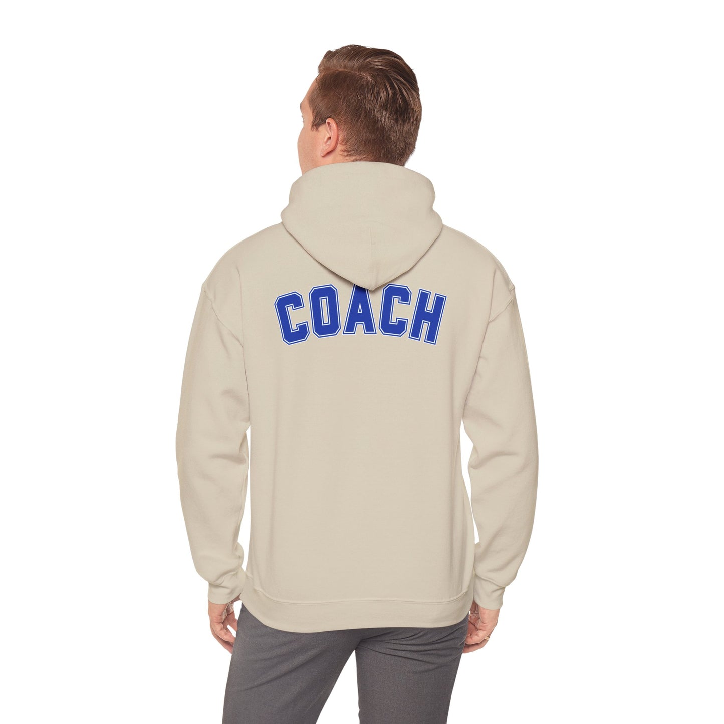 Bixby Spartans Basketball Gildan Hoodie with Back Coach Print
