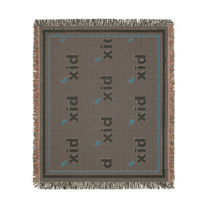 bix Stamp Monogram Woven Throw Blanket