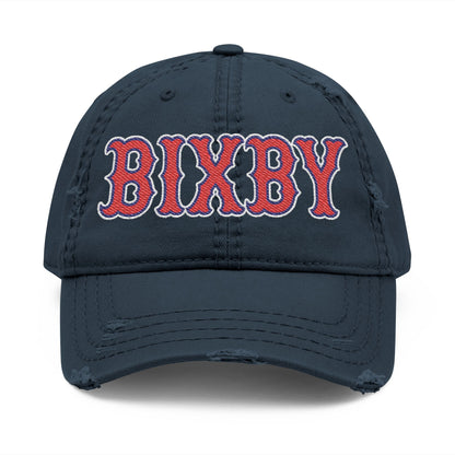 Distressed Embroidered 'BIXBY' Vintage Baseball Cap