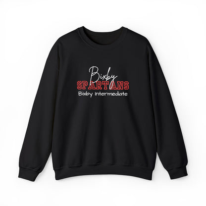 Personalized Embroidered Bixby Spartans Crewneck Sweatshirt