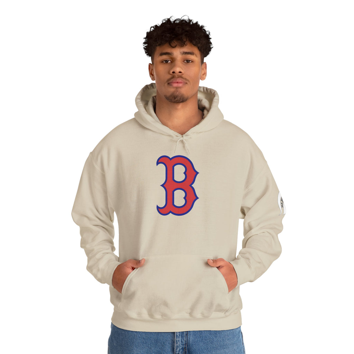 Bixby Spartans 'B' Logo With Sleeve Spartan Hoodie
