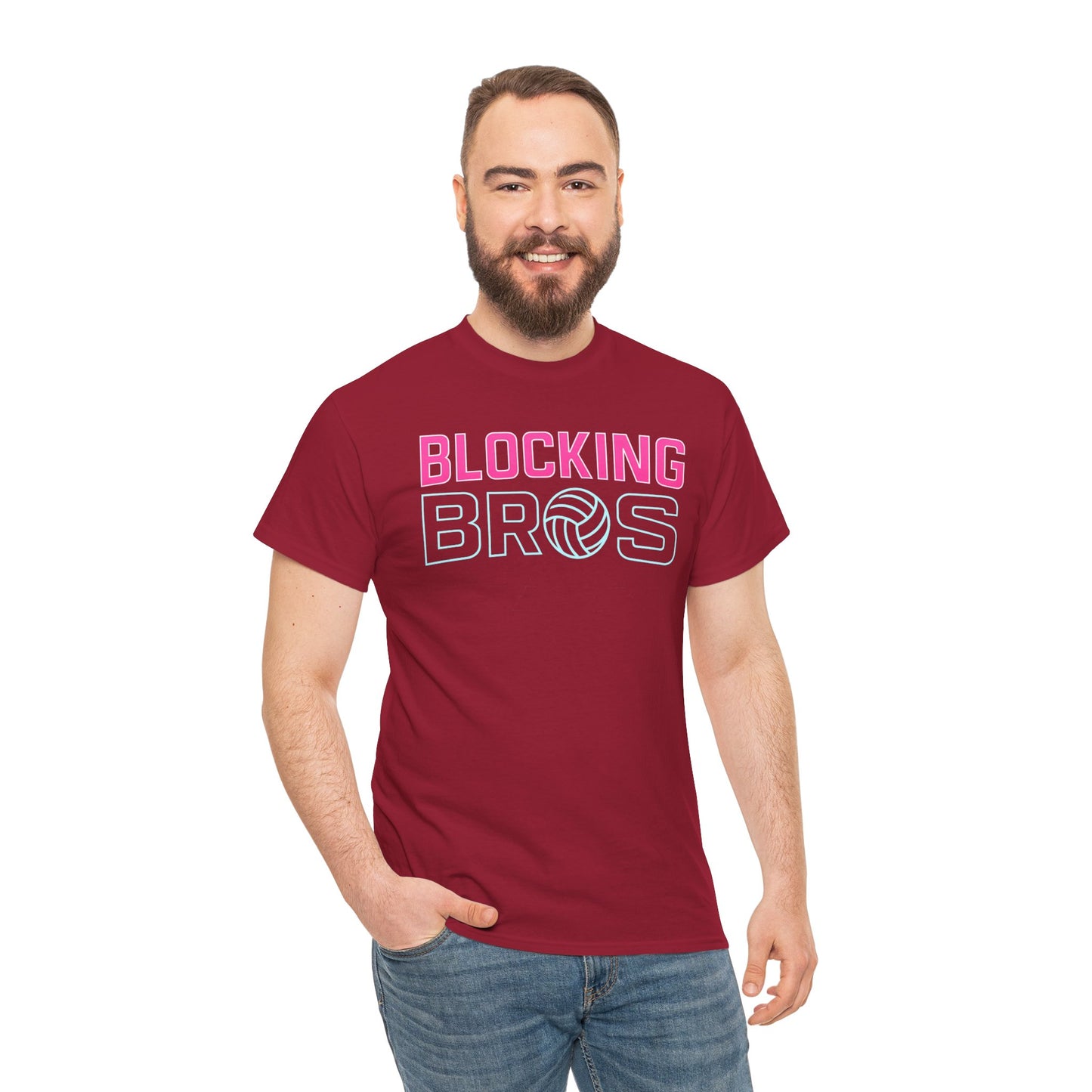 Bixby Spartan Blocking Bros Volleyball Tee