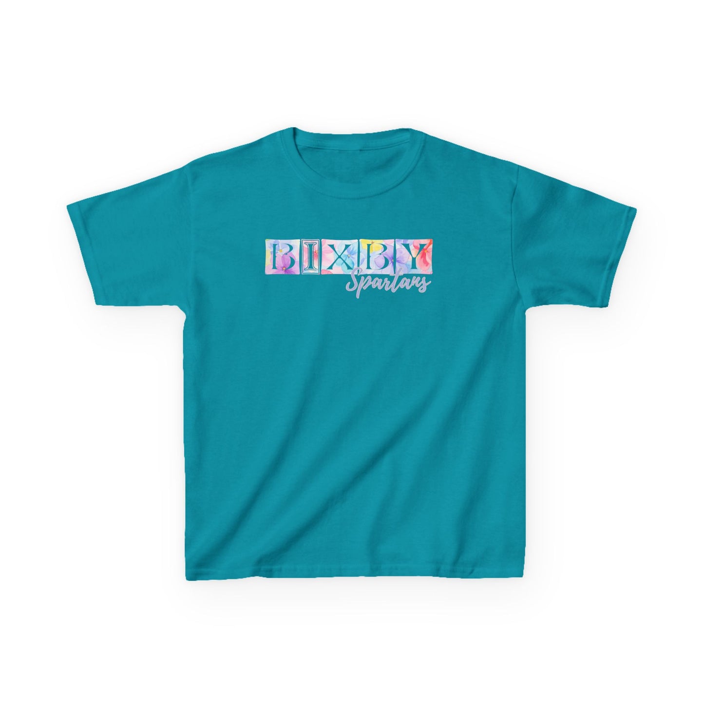 Bixby Spartans Boxy Floral Youth Tee