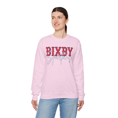 Bixby Spartans Cursive Print Gildan Sweatshirt