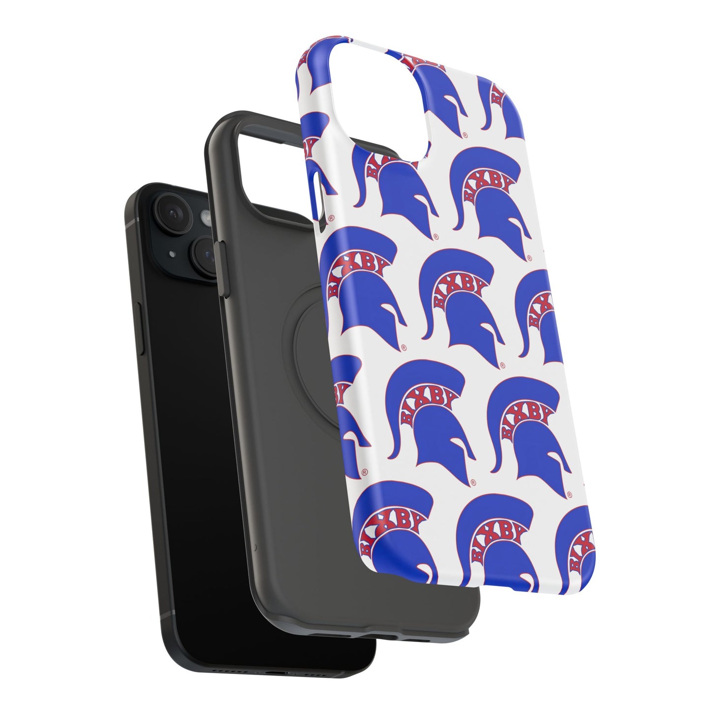 Bixby Spartan Blue Logo Impact Resistant iPhone Case