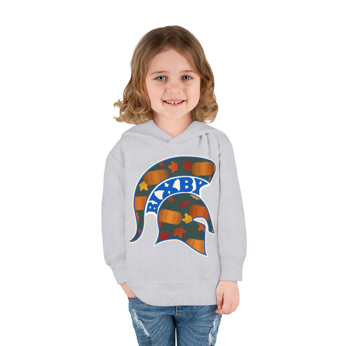Bixby Spartans Pumpkin Patch Helmet Toddler Hoodie – Little Spartan Fall Hoodie