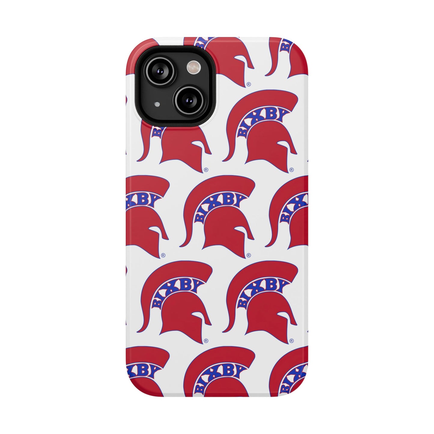 Bixby Spartan Red Logo Impact Resistant iPhone Case