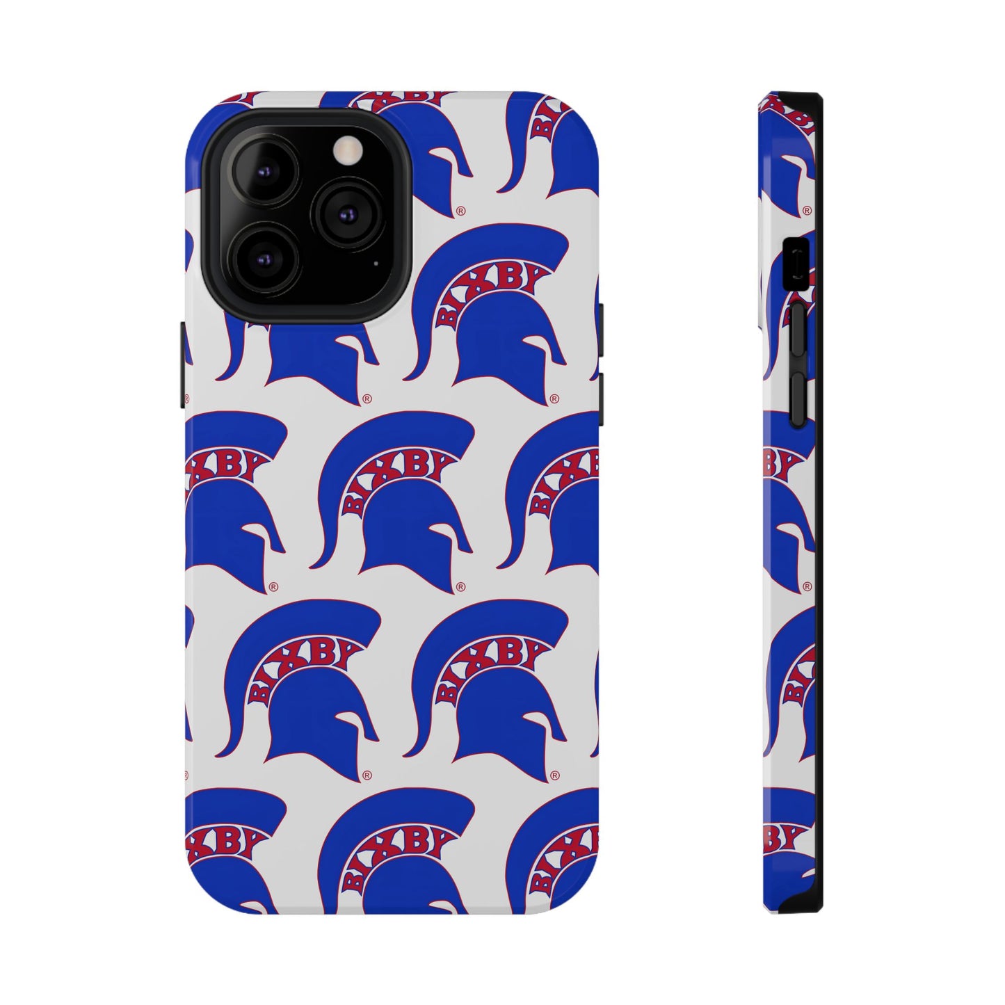 Bixby Spartan Blue Logo Impact Resistant iPhone Case
