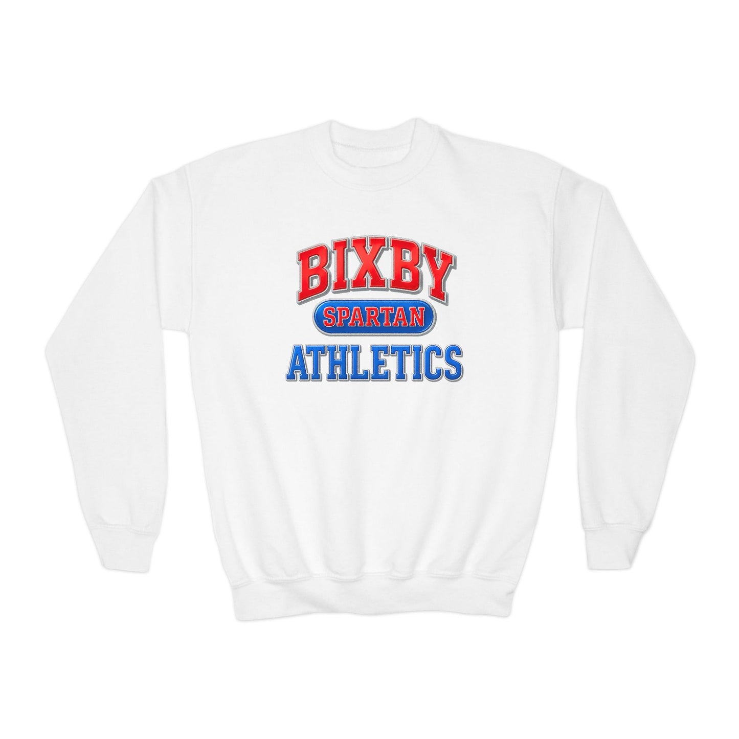 Bixby Spartan Athletics Youth Metallic Gildan Sweatshirt