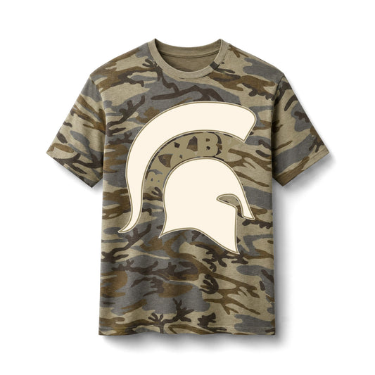 Bixby Spartans Camo Spartan Helmet Tee