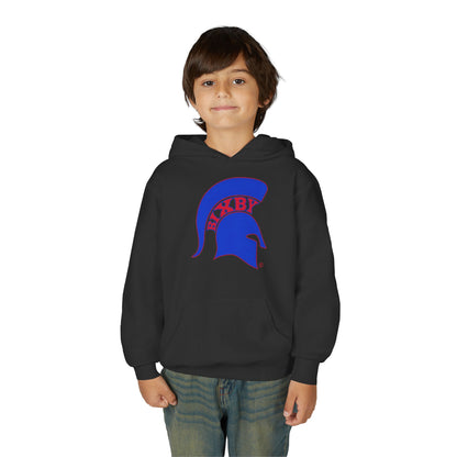 Spartan Blue Logo Youth Gildan Hoodie