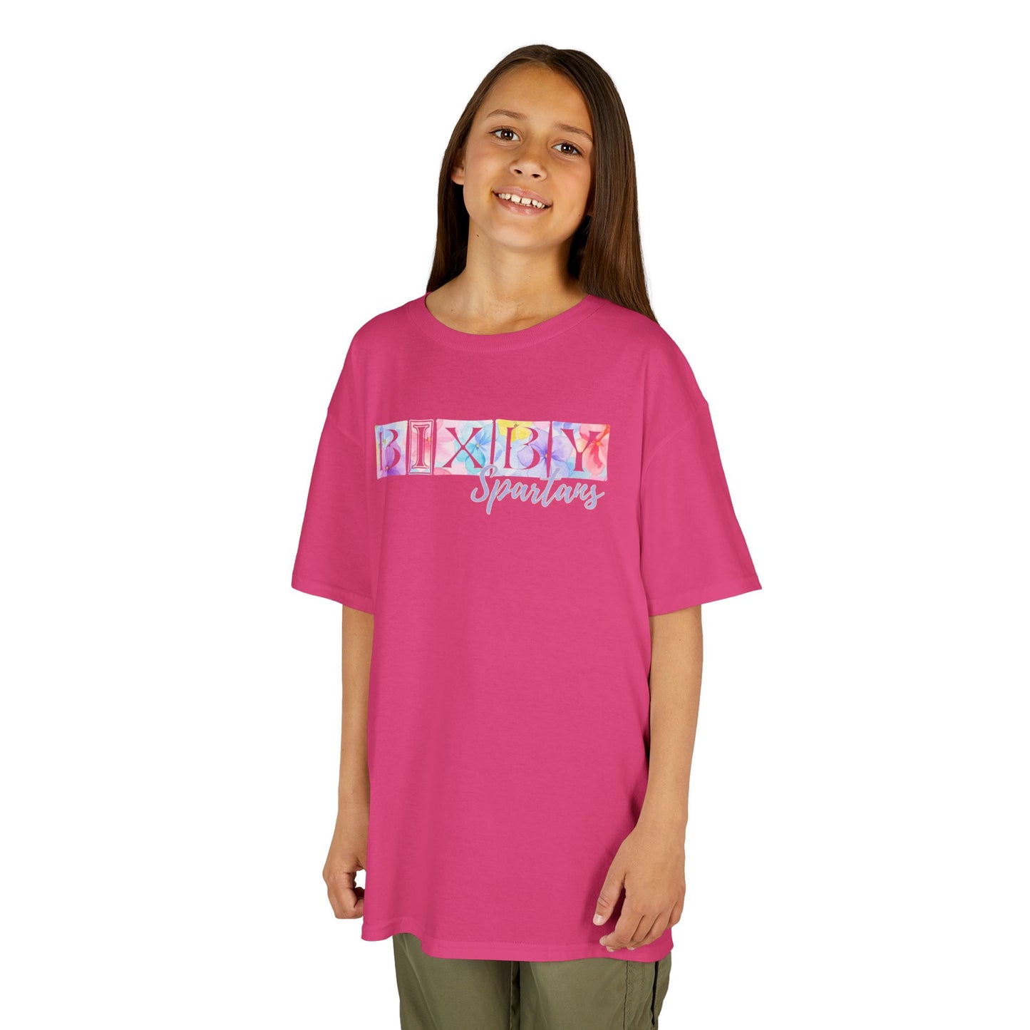 Bixby Spartans Boxy Floral Youth Tee