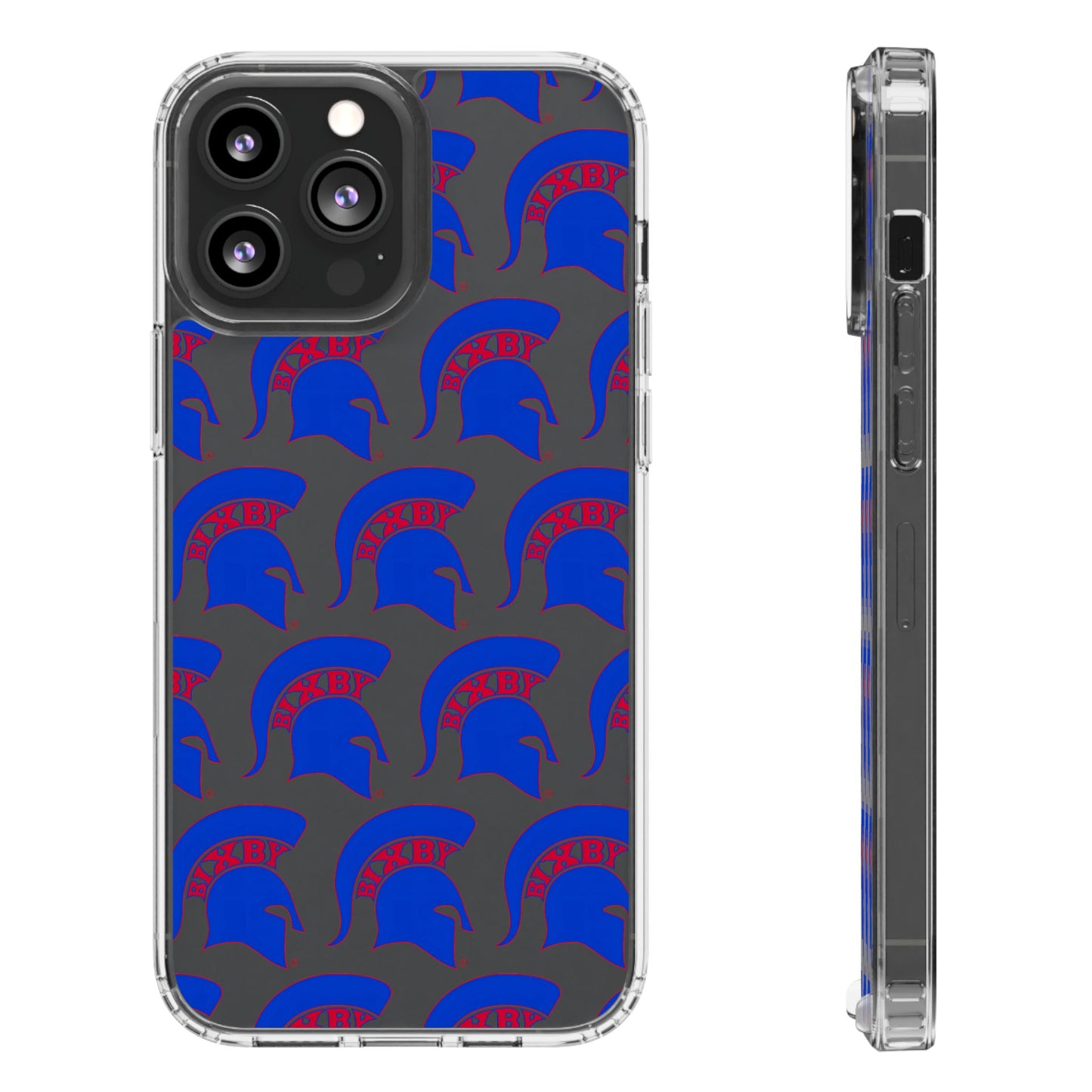 Spartan Blue Logo Clear Apple Phone Case