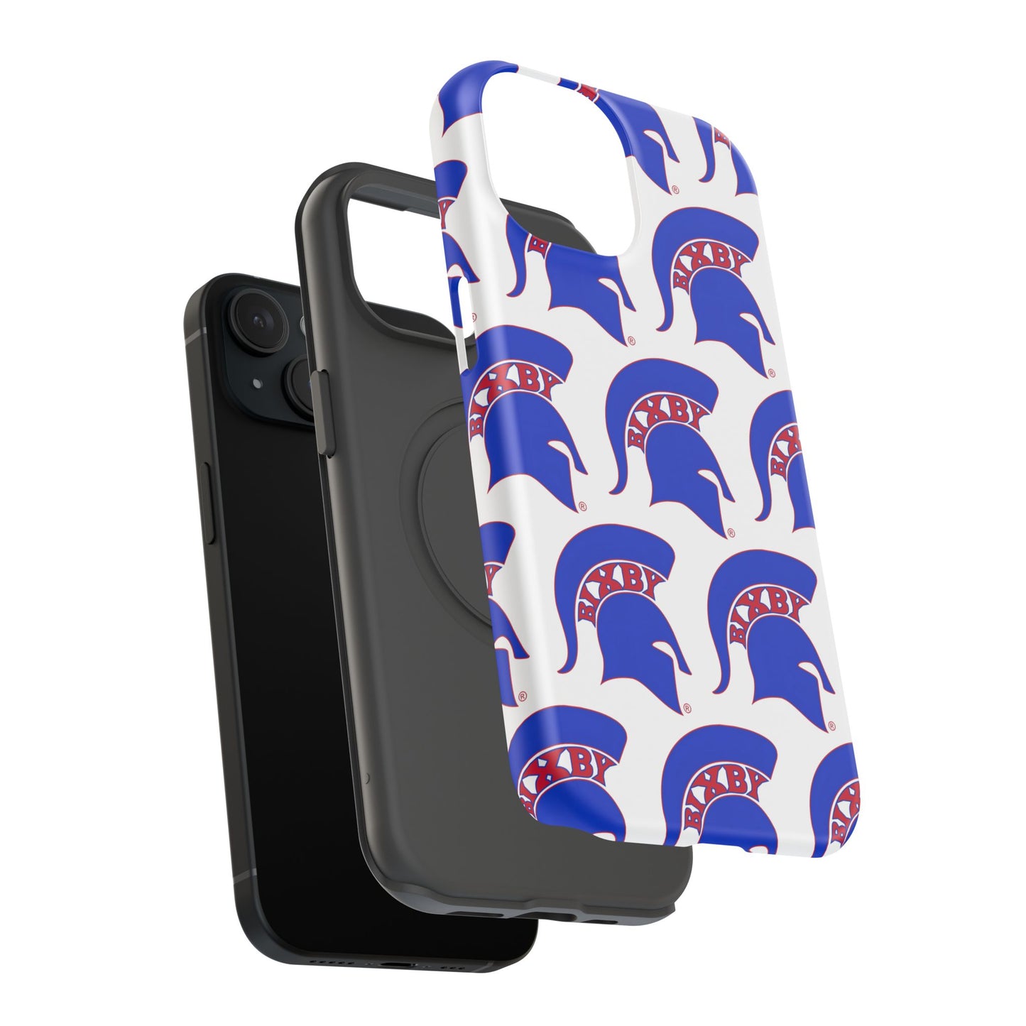 Bixby Spartan Blue Logo Impact Resistant iPhone Case