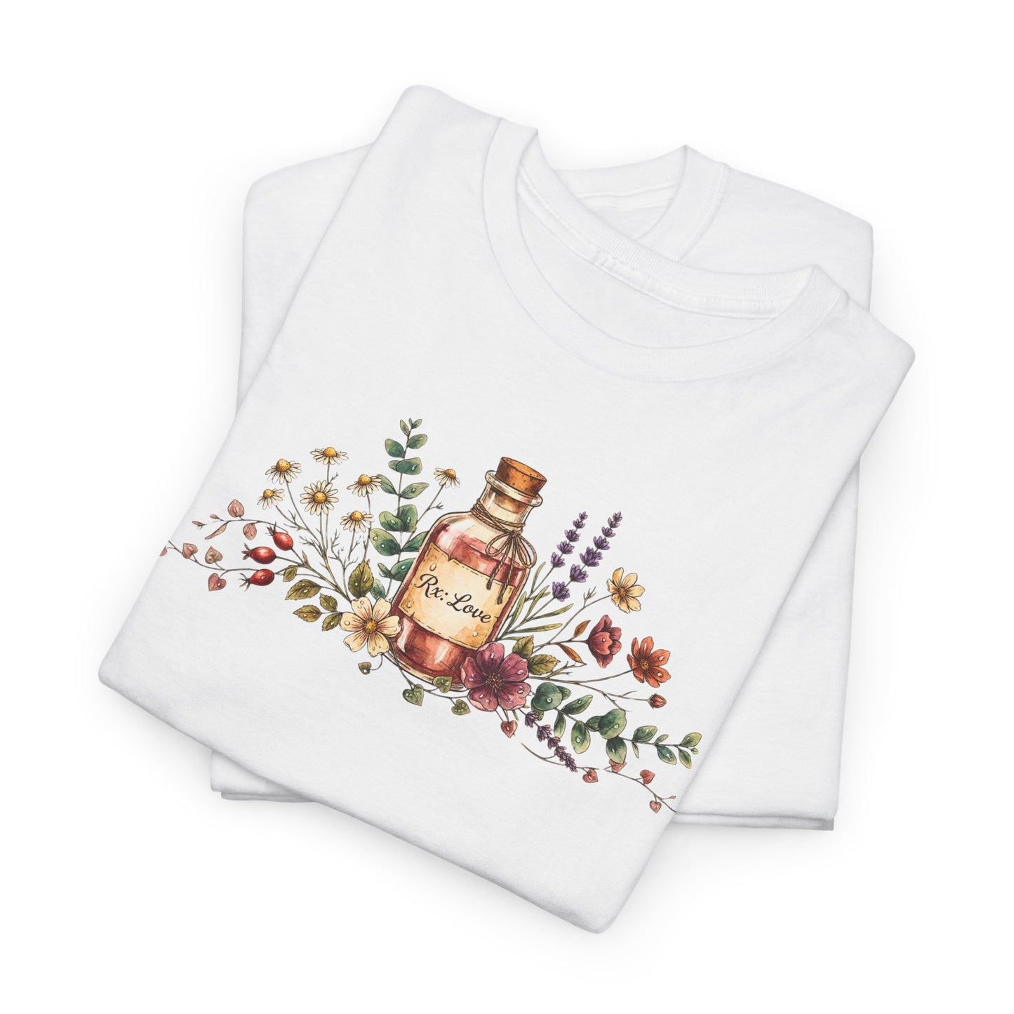 Prescription Bottle Floral 'Filled With Love' Tee | Floral Pill Bottle Shirt