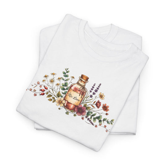 Prescription Bottle Floral 'Filled With Love' Tee | Floral Pill Bottle Shirt
