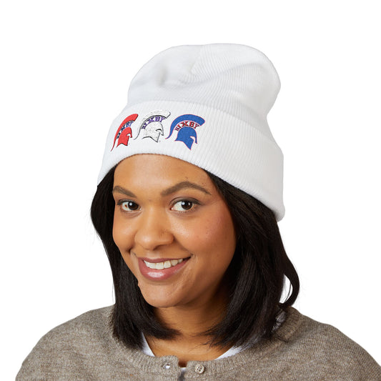 Bixby Spartan Red, White and Blue Embroidered Cuffed Beanie
