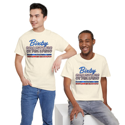 Personalized Bixby Spartans Metallic Gildan Tee
