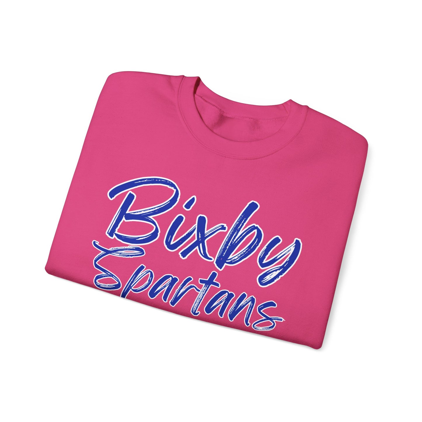 Bixby Spartans Cursive Print Gildan Sweatshirt