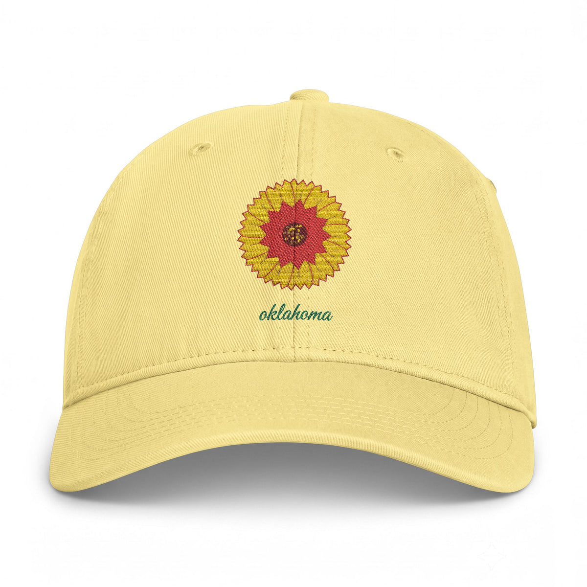 Indian Blanket Oklahoma Embroidered Washed Cap