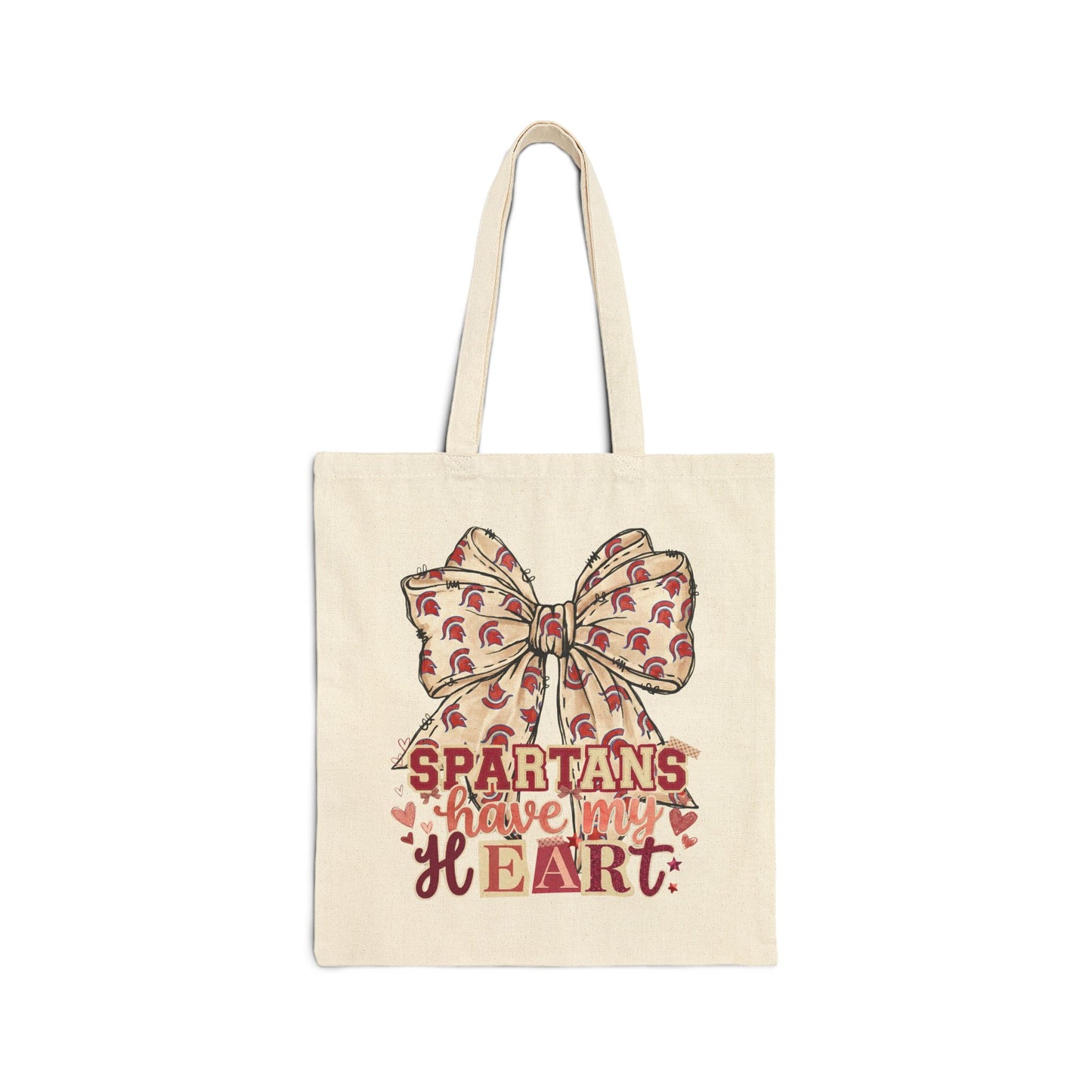 Spartans Have My Heart Canvas Tote