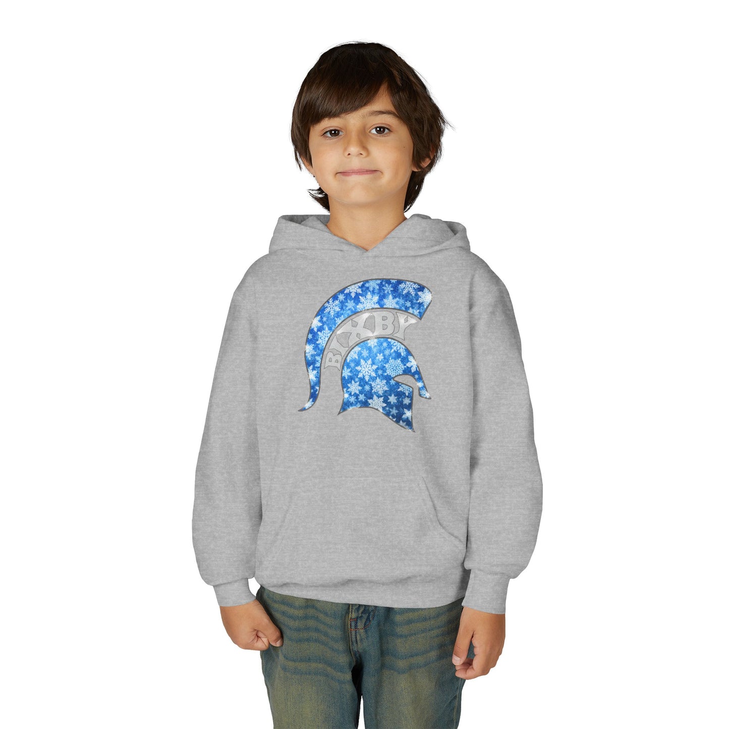 Bixby Spartan Winterfrost Youth Gildan Hoodie