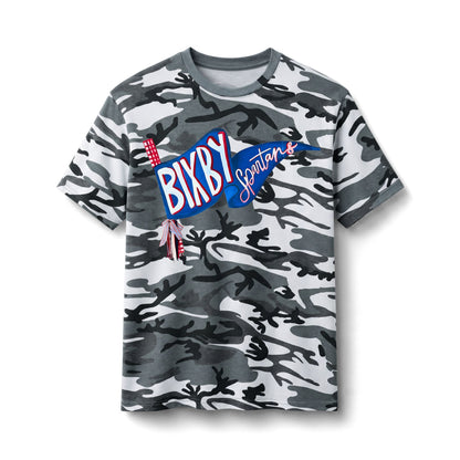 Bixby Spartans BKBY Spartans Camo - Kids' Camouflage School Spirit Tee