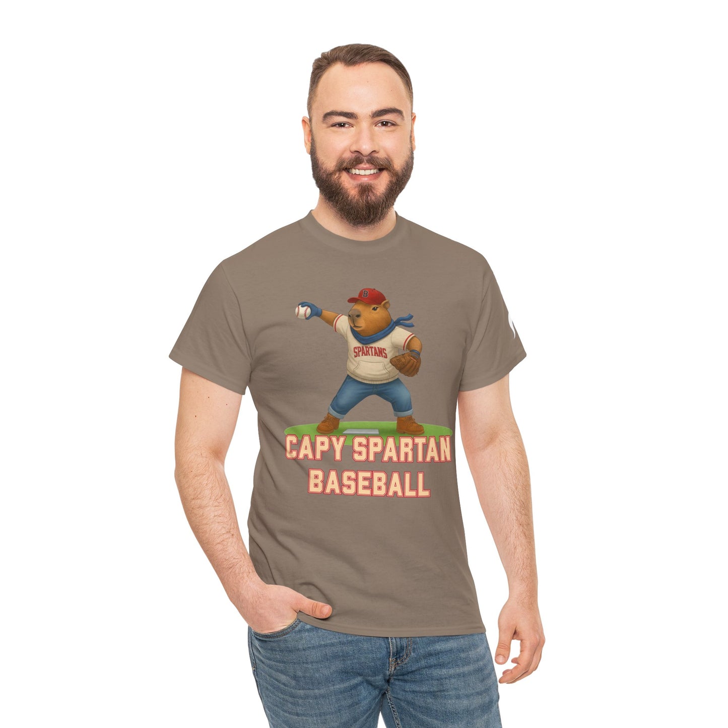 Capy Spartan Baseball Gildan Tee