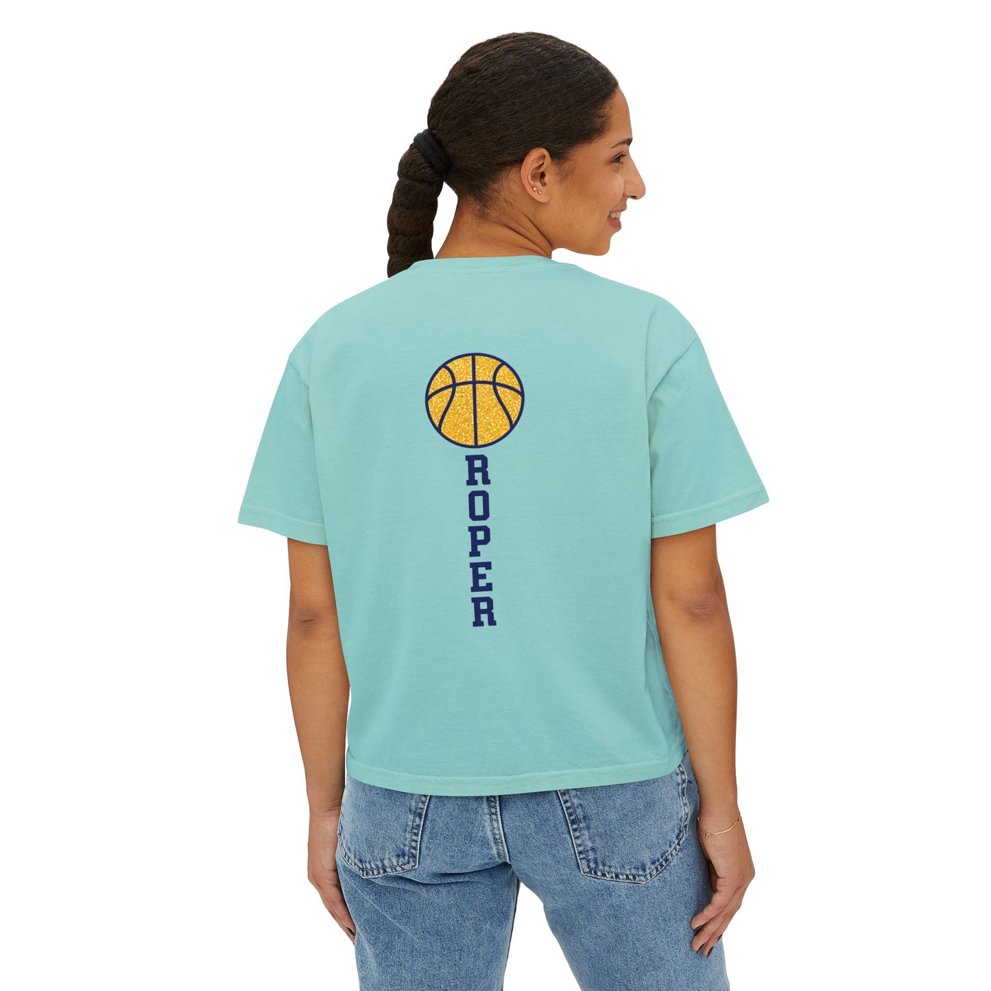 Victory Basketball Crewneck Comfort Colors Boxy Tee