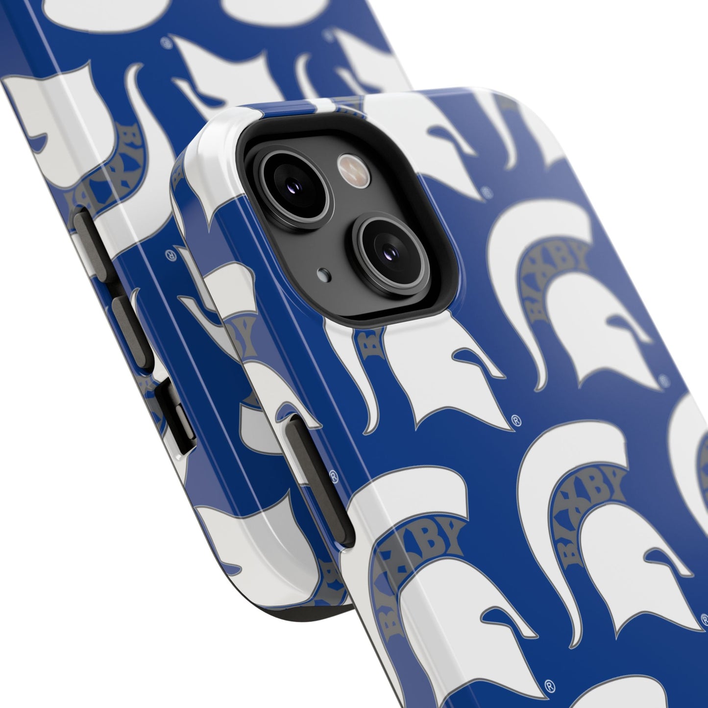 Bixby Spartan White Logo Impact Resistant iPhone Case