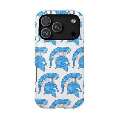 Bixby Spartan Blue Bling Logo Impact Resistant iPhone Case