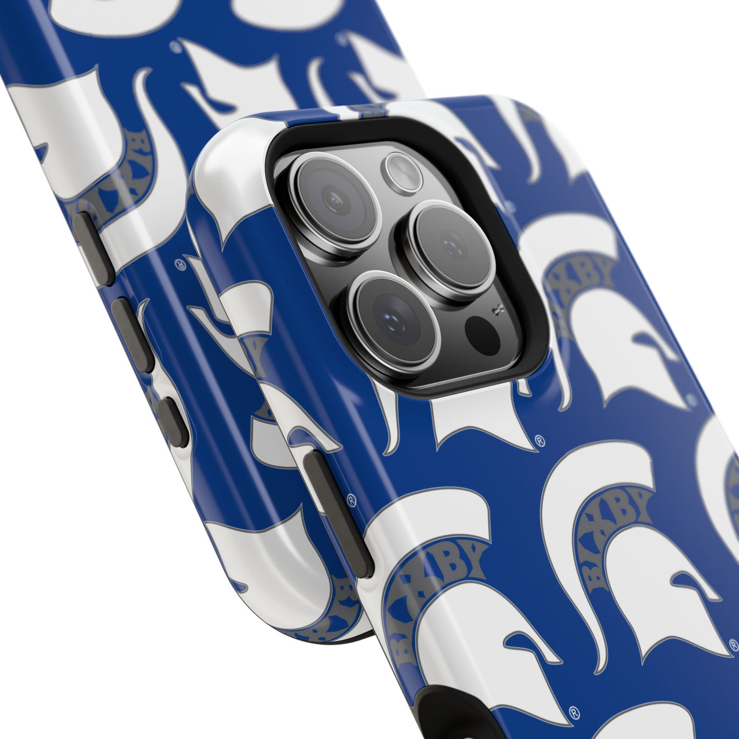 Bixby Spartan White Logo Impact Resistant iPhone Case
