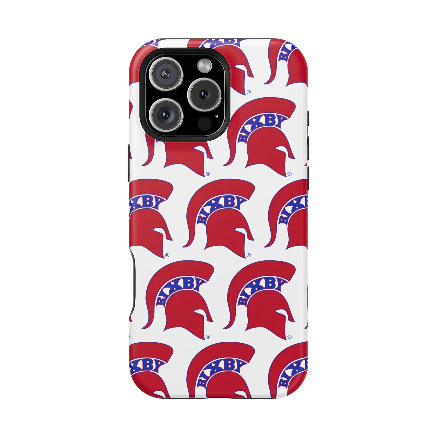 Bixby Spartan Red Logo Impact Resistant iPhone Case