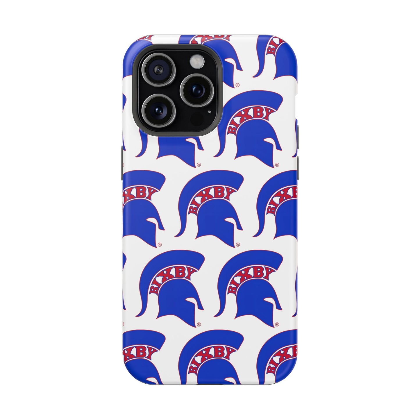 Bixby Spartan Blue Logo Impact Resistant iPhone Case